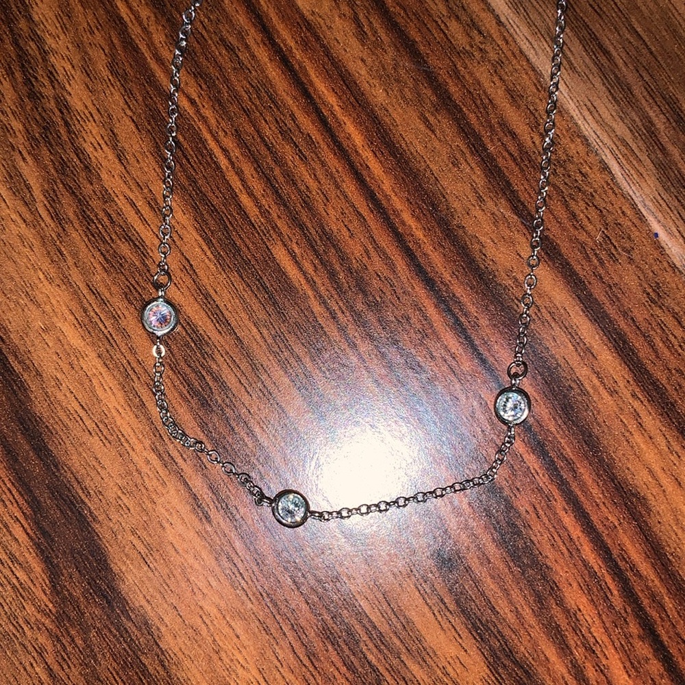 Silver choker necklace